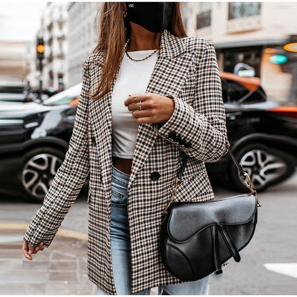 women's suits & blazers 2021 office ladies elegant chic slim fashion women plaid blazer spring autumn vintage tweed designer jacket, White;black
women's suits & blazers 2021 office ladies elegant chic slim fashion women plaid blazer spring autumn vintage tweed designer jacket, White;black
