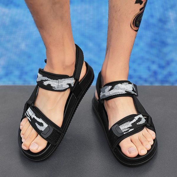sandals summer men's fashion wear camouflage leisure youth gladiator breathable non-slip beach shoes, Black
sandals summer men's fashion wear camouflage leisure youth gladiator breathable non-slip beach shoes, Black