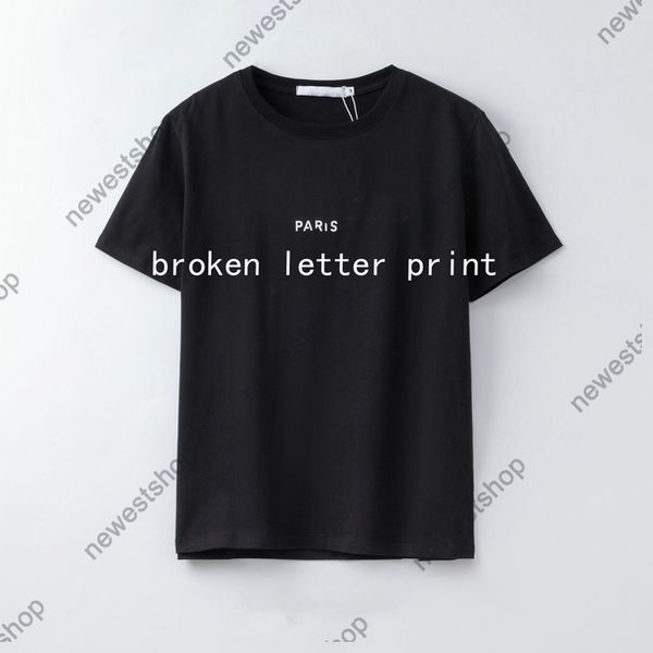 2021 summer version tee mens classic paris embroidery red letter borken t shirt cotton women t-shirts, White;black
2021 summer version tee mens classic paris embroidery red letter borken t shirt cotton women t-shirts, White;black