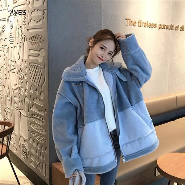 women's jackets korean style thick jacket woman lapel winter warm thicken blue long sleeve coats women autumn female coat pink femme, Black;brown
women's jackets korean style thick jacket woman lapel winter warm thicken blue long sleeve coats women autumn female coat pink femme, Black;brown