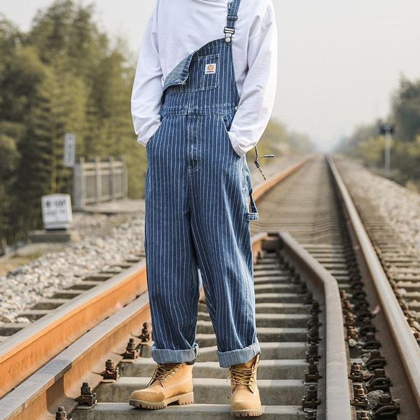 men's jeans hip hop 2021 overalls mens fashion male streetwear casual full length denim rompers pocket regular suspender man, Blue
men's jeans hip hop 2021 overalls mens fashion male streetwear casual full length denim rompers pocket regular suspender man, Blue