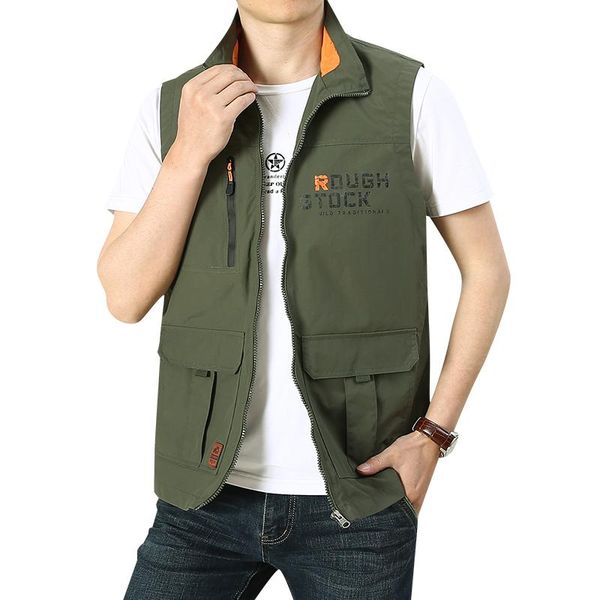 men's vests maidangdi summer vest waistcoat jackets 2021 color stand collar climbing hiking work sleeveless with many pocket, Black;white
men's vests maidangdi summer vest waistcoat jackets 2021 color stand collar climbing hiking work sleeveless with many pocket, Black;white
