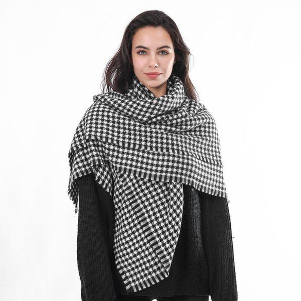 scarves 2021 autumn winter versatile long scarf warm cashmere shawl for female houndstooth ring, Blue;gray
scarves 2021 autumn winter versatile long scarf warm cashmere shawl for female houndstooth ring, Blue;gray