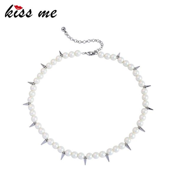 chokers kiss me women imitation pearl necklace party alloy rivets short choker fashion wedding jewelry, Golden;silver
chokers kiss me women imitation pearl necklace party alloy rivets short choker fashion wedding jewelry, Golden;silver