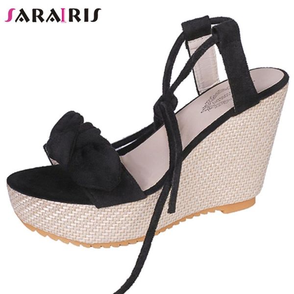 dress shoes sarairis sweet summer butterfly-knot sandals women party platform ladies ins fashion super high wedges, Black
dress shoes sarairis sweet summer butterfly-knot sandals women party platform ladies ins fashion super high wedges, Black