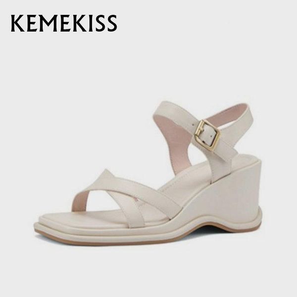 kemekiss women sandals real leather buckles slope heels ladies shoes 2021 fashion summer daily outdoor footwear size 34-40, Black
kemekiss women sandals real leather buckles slope heels ladies shoes 2021 fashion summer daily outdoor footwear size 34-40, Black