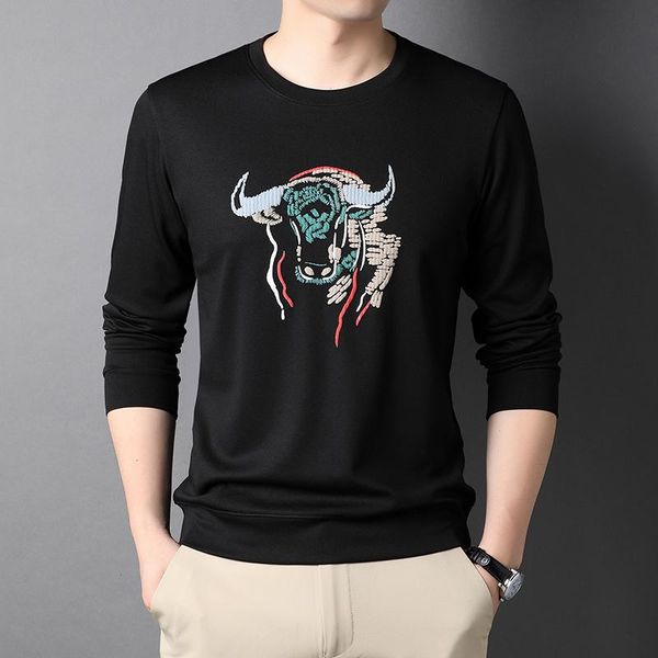 men's t-shirts long sleeve t-shirt korean pullover trend printed sweater round neck casual spring and autumn s, White;black
men's t-shirts long sleeve t-shirt korean pullover trend printed sweater round neck casual spring and autumn s, White;black