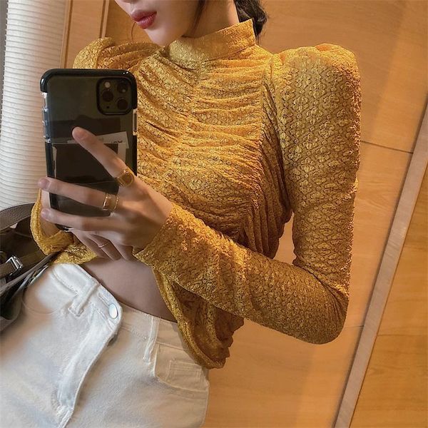 women's t-shirt lace stand hollow out t shirts korean clothes slim crop autumn style long sleeve clothing tees chic fashion brand, White
women's t-shirt lace stand hollow out t shirts korean clothes slim crop autumn style long sleeve clothing tees chic fashion brand, White