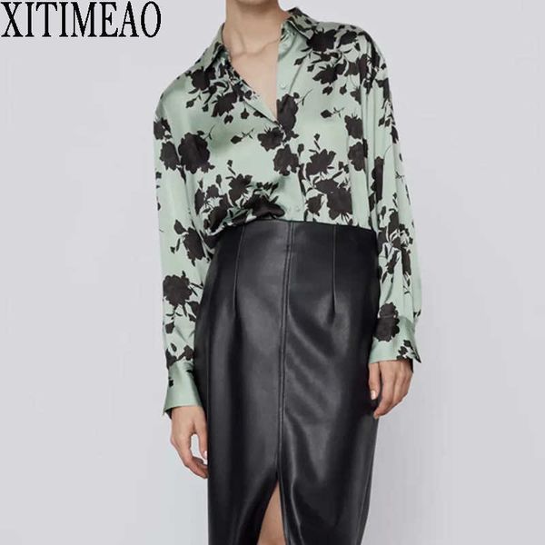 za fashion retro floral printing lapel blouse women elegant loose long sleeve shirts casual chic 210602, White
za fashion retro floral printing lapel blouse women elegant loose long sleeve shirts casual chic 210602, White