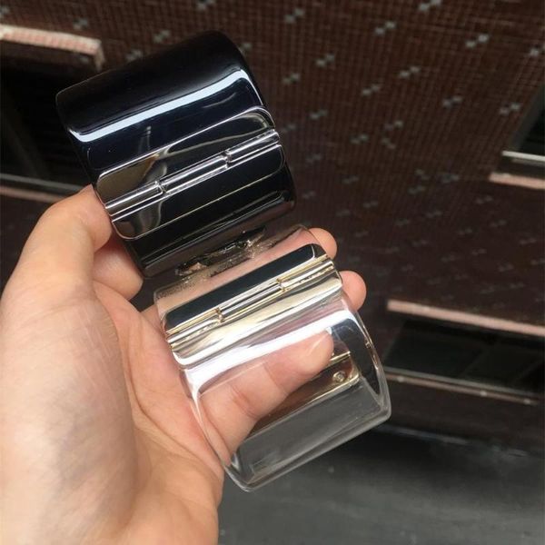 wide brand gold color fashion jewelry for women big width resin famous letter name bangle, Black
wide brand gold color fashion jewelry for women big width resin famous letter name bangle, Black