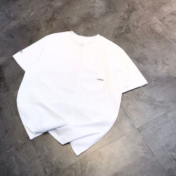 21 summer foam cross vertical stripe t-shirt round neck pullover women's lovers short sleeve shirt, White
21 summer foam cross vertical stripe t-shirt round neck pullover women's lovers short sleeve shirt, White