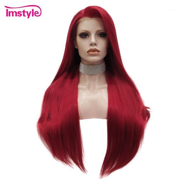 imstyle red wigs long straight synthetic lace front wig heat resistant fiber natural wavy for women cosplay dragqueen1, Black
imstyle red wigs long straight synthetic lace front wig heat resistant fiber natural wavy for women cosplay dragqueen1, Black