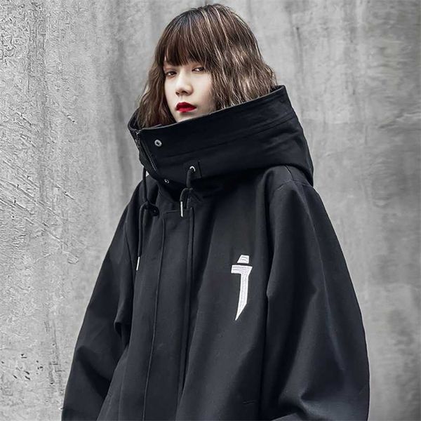 men's clothes harajuku hiphop fashionable functional style high collar cap coat loose retro zipper cardigan jacket vaporwave 211028, Black;brown
men's clothes harajuku hiphop fashionable functional style high collar cap coat loose retro zipper cardigan jacket vaporwave 211028, Black;brown