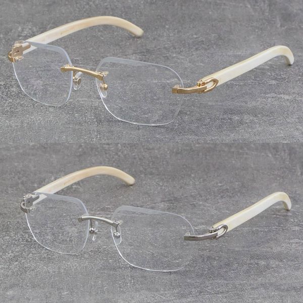 wholesale classic styles rimless metal frame optical white genuine natural buffalo horn eyeglasses 18k gold frame 3524012 square diamond cut, Silver
wholesale classic styles rimless metal frame optical white genuine natural buffalo horn eyeglasses 18k gold frame 3524012 square diamond cut, Silver