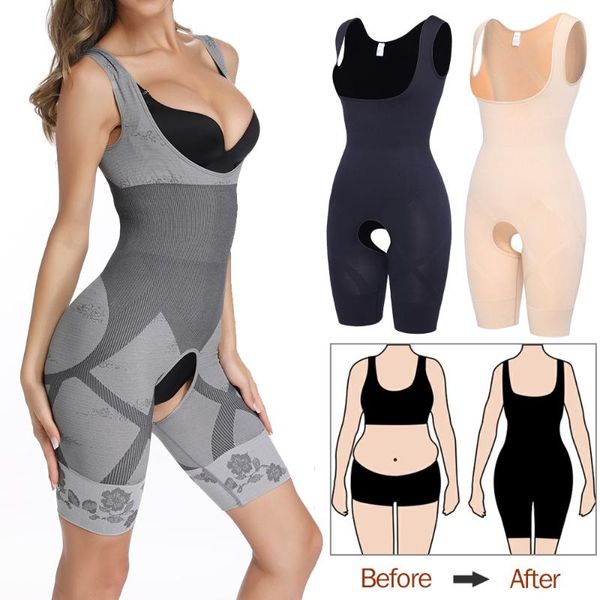 women shapewear full body shaper slimming bodysuit open crotch corset waist trainer shaping underwear postpartum recovery sheath women', Black;white
women shapewear full body shaper slimming bodysuit open crotch corset waist trainer shaping underwear postpartum recovery sheath women', Black;white