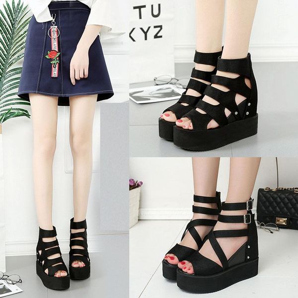 increased sandals female 2021 europe spring summer thick bottom wedge women's shoes fish mouth black breathable platform dress
increased sandals female 2021 europe spring summer thick bottom wedge women's shoes fish mouth black breathable platform dress