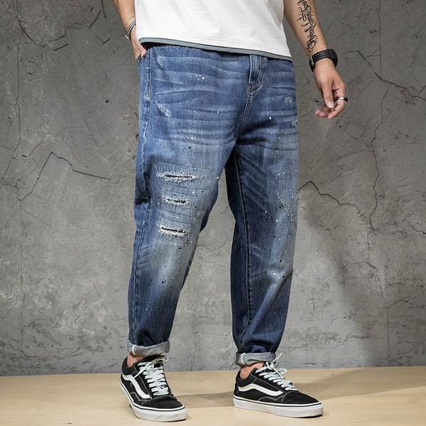 men's jeans plus size -7xl 2021 autumn denim trousers men trend hole patch nostalgic loose casual fat guy oversize male clothing, Blue
men's jeans plus size -7xl 2021 autumn denim trousers men trend hole patch nostalgic loose casual fat guy oversize male clothing, Blue
