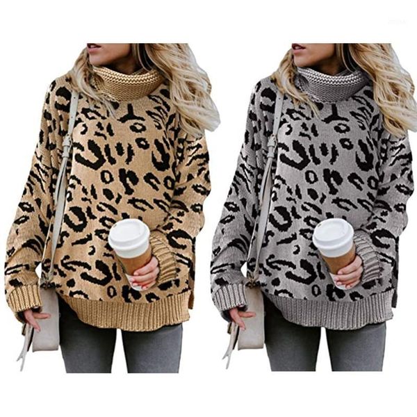 women winter long sleeve turtleneck sweater leopard casual loose pullover chunky knitted side slit jumper shirt streetwear women's swe, White;black
women winter long sleeve turtleneck sweater leopard casual loose pullover chunky knitted side slit jumper shirt streetwear women's swe, White;black