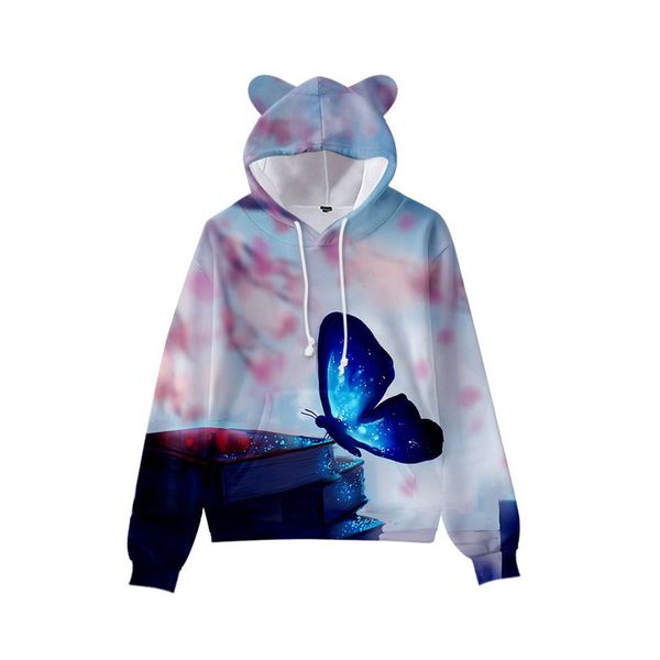 two little butterfly print cute boy girl clothes hooded 3d printed hooded sweater autumn early winter ears hooded pullover, Black
two little butterfly print cute boy girl clothes hooded 3d printed hooded sweater autumn early winter ears hooded pullover, Black
