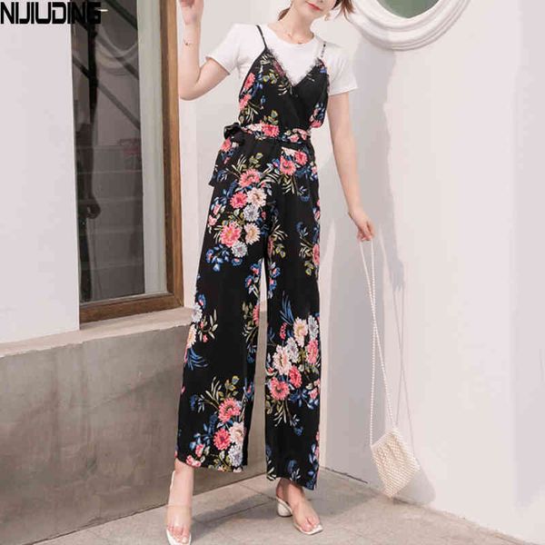 women chiffon overalls wide leg pant spring summer female loose printed floral boho casual trousers oversize jumpsuits 210514, Black;white
women chiffon overalls wide leg pant spring summer female loose printed floral boho casual trousers oversize jumpsuits 210514, Black;white