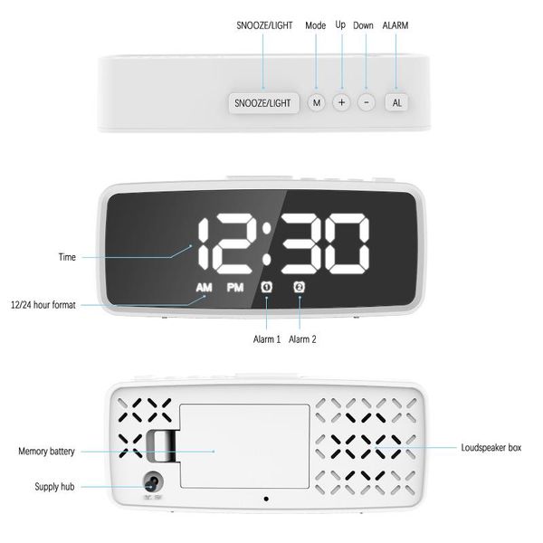 other clocks & accessories led display electric table clock digital alarm home desk mirror time two sets set 3 adjustment
other clocks & accessories led display electric table clock digital alarm home desk mirror time two sets set 3 adjustment