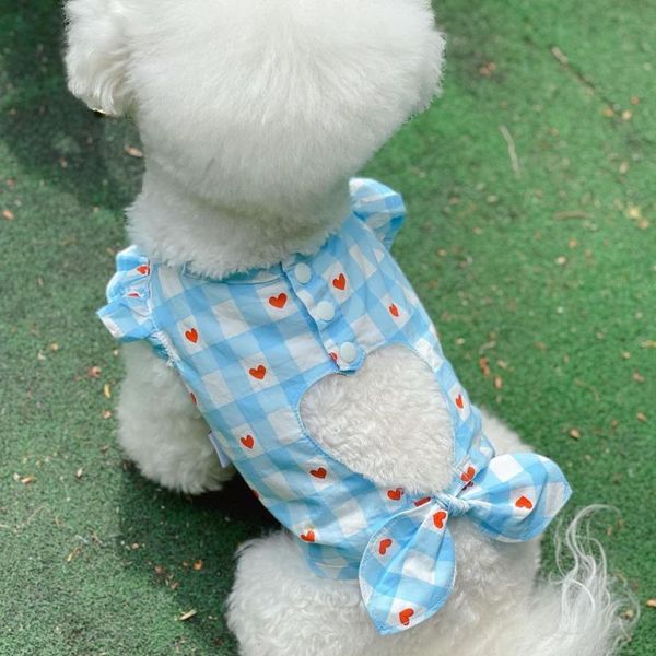 dog apparel plaid love heart bow summer dress yellow blue skirt teddy clothes princess cat for small dogs puppy girl
dog apparel plaid love heart bow summer dress yellow blue skirt teddy clothes princess cat for small dogs puppy girl