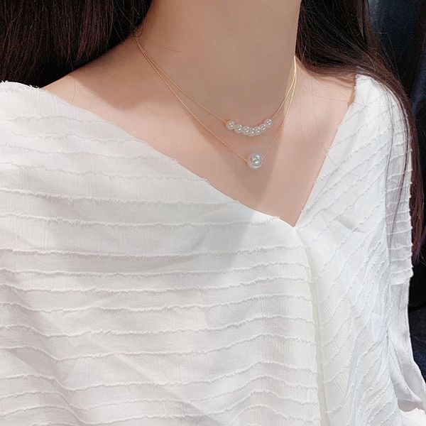 chains double pearl collarbone chain women japan and korea web celebrity necklace neck jewelry choker collar short band cha, Silver
chains double pearl collarbone chain women japan and korea web celebrity necklace neck jewelry choker collar short band cha, Silver