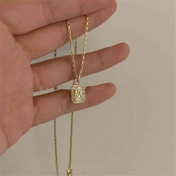 pendant necklaces 316l micro inlaid titanium steel necklace chain fashion letter m box chian no fade, Silver
pendant necklaces 316l micro inlaid titanium steel necklace chain fashion letter m box chian no fade, Silver