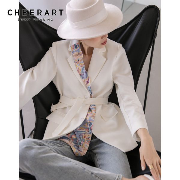 designer white lace up blazer women with scarves korean coat and jacket fashion ladies suits long sleeve 210427, White;black
designer white lace up blazer women with scarves korean coat and jacket fashion ladies suits long sleeve 210427, White;black