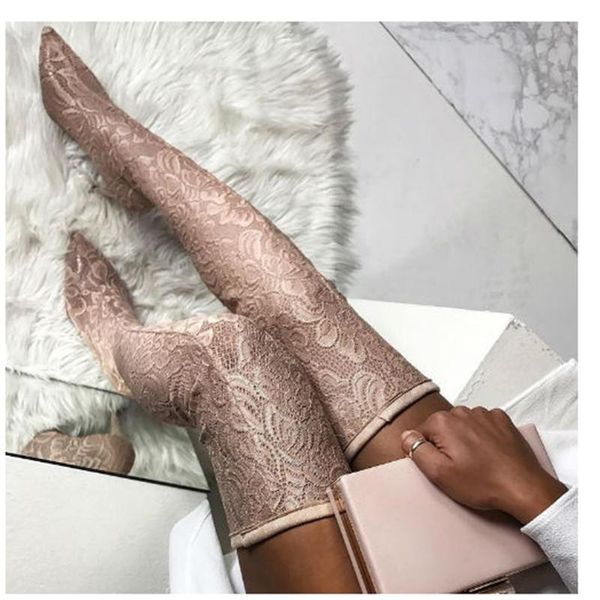 boots pointed toe over the knee woman lace stiletto high heels girls pink long female side zipper shoes, Black
boots pointed toe over the knee woman lace stiletto high heels girls pink long female side zipper shoes, Black