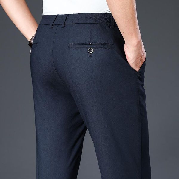 men's pants 2021 spring and summer linen suit business high waist stretch elastic thin loose trousers male brand clothes, Black
men's pants 2021 spring and summer linen suit business high waist stretch elastic thin loose trousers male brand clothes, Black