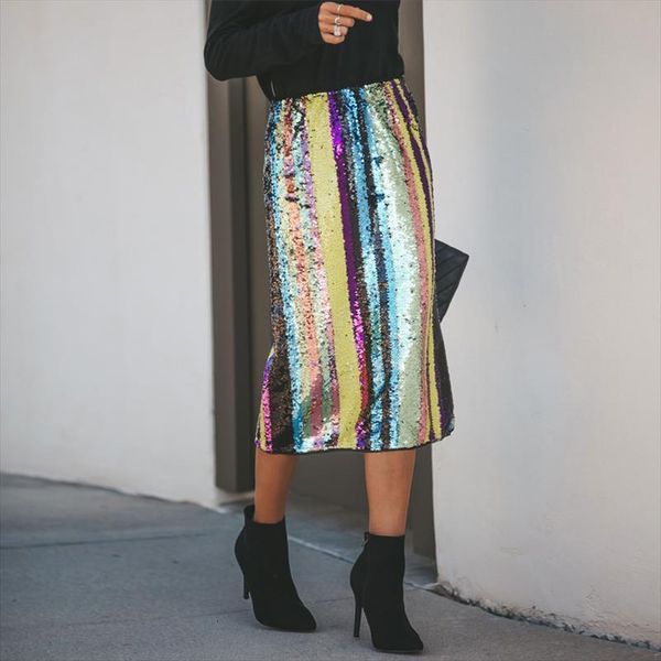 colorful sequin midi women skirts package hip slim loose elegant ladies party wear year sequins, Black
colorful sequin midi women skirts package hip slim loose elegant ladies party wear year sequins, Black