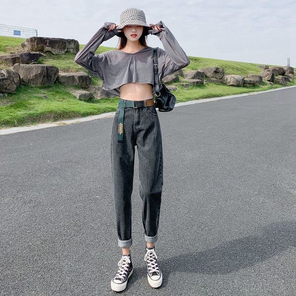 women's jeans harlan female jeans high waist, spring fall, student, korean version of her dad's long, thin, smooth pants, cniv, Blue
women's jeans harlan female jeans high waist, spring fall, student, korean version of her dad's long, thin, smooth pants, cniv, Blue