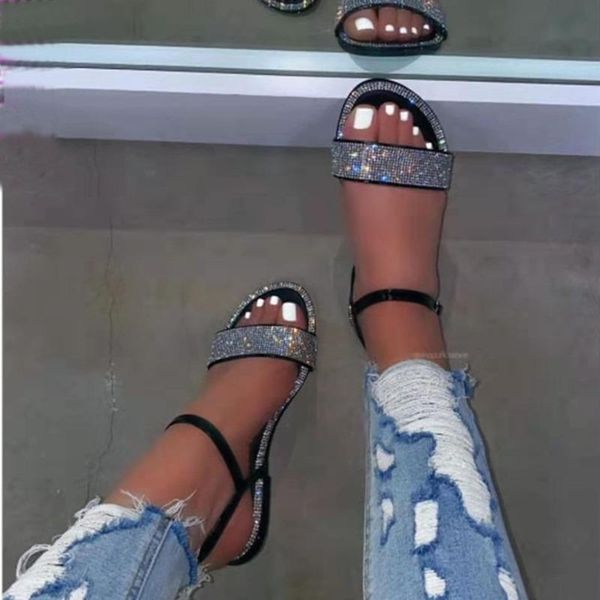 sandals women 2021 summer style large size women's shoes fashion rhinestone buckle set foot light, Black
sandals women 2021 summer style large size women's shoes fashion rhinestone buckle set foot light, Black