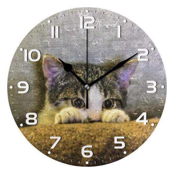 wall clocks chic cat print round silent clock for living room bedroom decorative hanging watch non-ticking desk modern home decor
wall clocks chic cat print round silent clock for living room bedroom decorative hanging watch non-ticking desk modern home decor