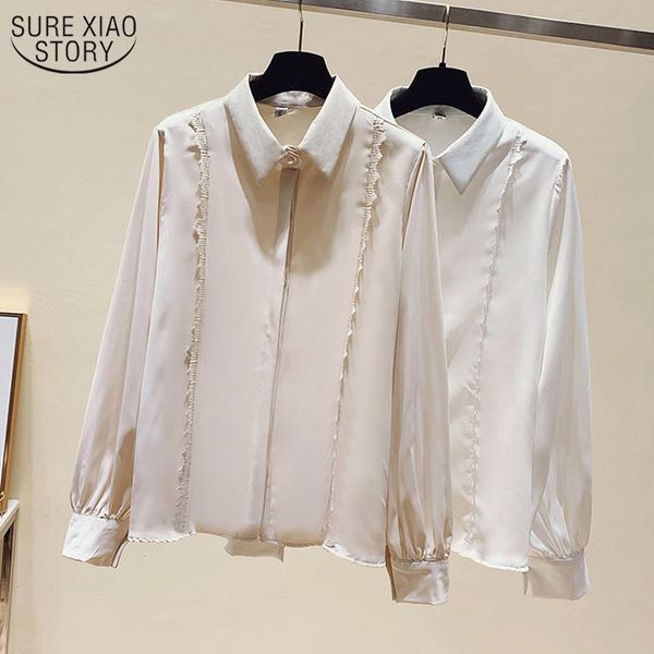 long sleeve chiffon shirt blouse women lapel button lace solid female shirts plus size loose casual femme 13013 210508, White
long sleeve chiffon shirt blouse women lapel button lace solid female shirts plus size loose casual femme 13013 210508, White