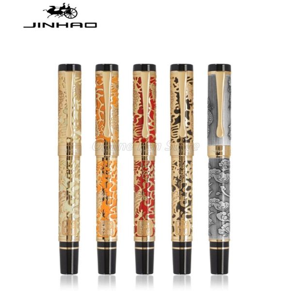 ballpoint pens jinhao 5000 metal dragon texture carving black barrel roller ball pen gold trim professional office stationery writing access, Blue;orange
ballpoint pens jinhao 5000 metal dragon texture carving black barrel roller ball pen gold trim professional office stationery writing access, Blue;orange