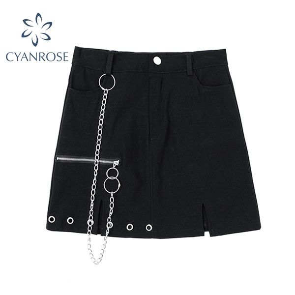 black gothic punk style skirt women streetwear metal chain patchwork high waist skirts summer new zipper split a-line jupes 210417
black gothic punk style skirt women streetwear metal chain patchwork high waist skirts summer new zipper split a-line jupes 210417