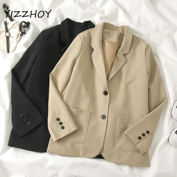 women's suits & blazers yizzhoy summer arrival office lady england khaki loose blazer coat women single breasted big pocket casual jack, White;black
women's suits & blazers yizzhoy summer arrival office lady england khaki loose blazer coat women single breasted big pocket casual jack, White;black