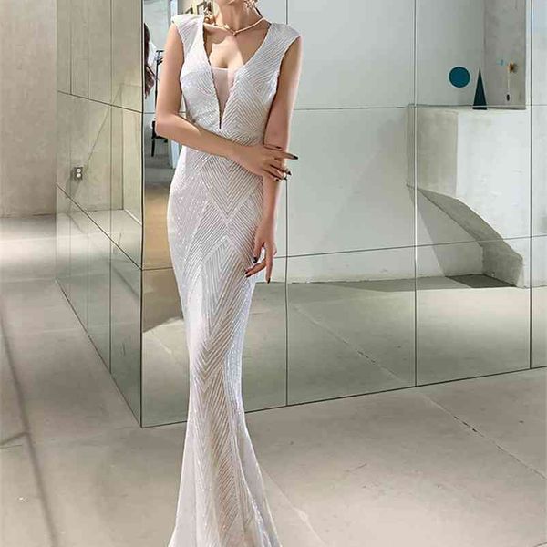 yidingzs v neck backless sequin evening dress women party white bodycon maxi dress 210719, Black
yidingzs v neck backless sequin evening dress women party white bodycon maxi dress 210719, Black