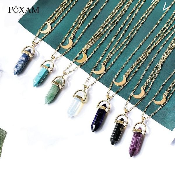 pendant necklaces statement gold natural stone for women vintage geometric link chain choker jewelry gifts, Silver
pendant necklaces statement gold natural stone for women vintage geometric link chain choker jewelry gifts, Silver