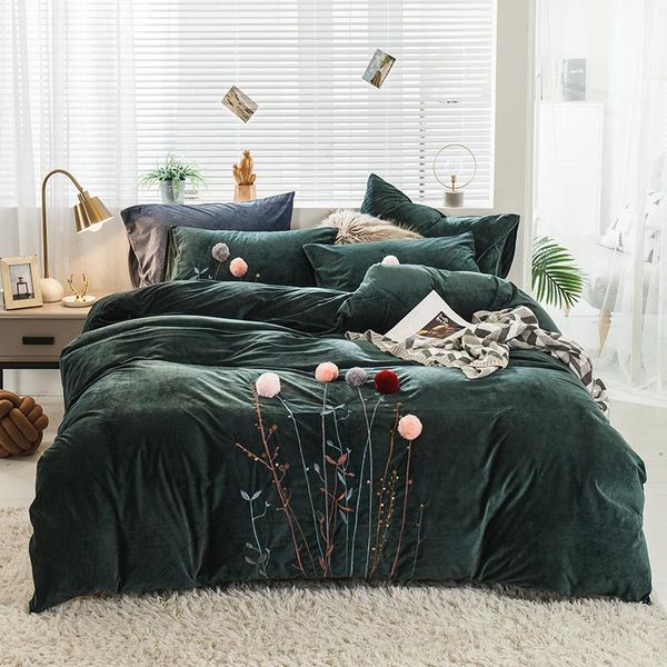 bedding sets green gray pink warm velvet fleece stereoscopic hairball embroidery duvet cover bed linen fitted sheet pillowcases set
bedding sets green gray pink warm velvet fleece stereoscopic hairball embroidery duvet cover bed linen fitted sheet pillowcases set