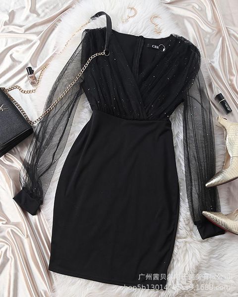 casual dresses women full sleeve mini dress slim mesh high waist v neck fashion summer autumn, Black;gray
casual dresses women full sleeve mini dress slim mesh high waist v neck fashion summer autumn, Black;gray