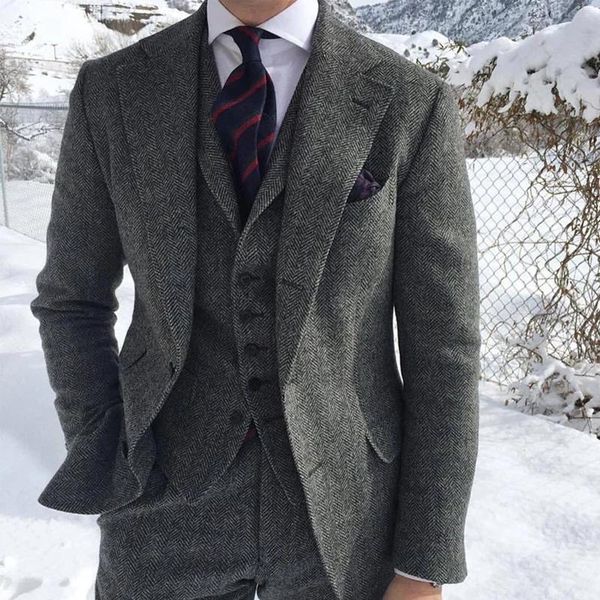 men's suits & blazers winter black wool tweed men for wedding formal groom tuxedo 3 piece herringbone male fashion set jacket + vest pa, White;black
men's suits & blazers winter black wool tweed men for wedding formal groom tuxedo 3 piece herringbone male fashion set jacket + vest pa, White;black