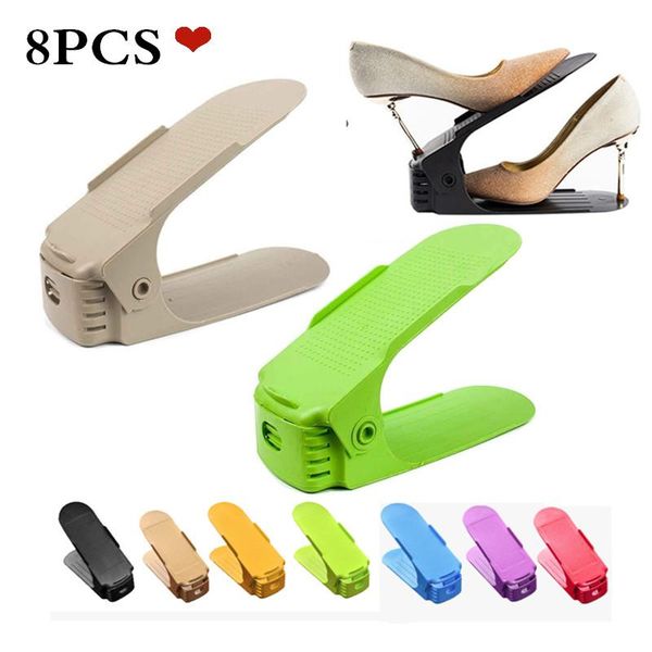 storage shoe rack stand shelf durable plastic organizer double-wide adjustable colorful hanger clothing & wardrobe
storage shoe rack stand shelf durable plastic organizer double-wide adjustable colorful hanger clothing & wardrobe