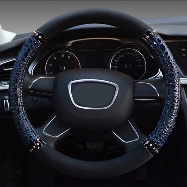 cool micro fiber leather steering wheel cover stereo crocodile grain hubs protector for 38cm/15" black blue brown covers
cool micro fiber leather steering wheel cover stereo crocodile grain hubs protector for 38cm/15" black blue brown covers