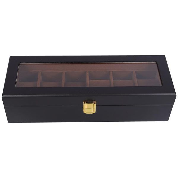 durable 6 slots watch box creative organizer practical case boxes & cases, Black;blue
durable 6 slots watch box creative organizer practical case boxes & cases, Black;blue
