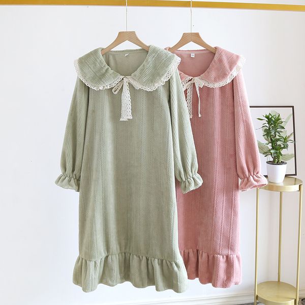women's sleepwear fashion autumn winter night home clothes long sleevethicken warm pink/green flannel nightgown for women dress sleepwe, Black;red
women's sleepwear fashion autumn winter night home clothes long sleevethicken warm pink/green flannel nightgown for women dress sleepwe, Black;red