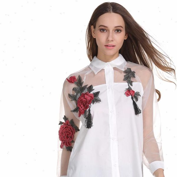 womns fashion floral embroidery women shirt long sleeve hollow mesh splicing white plus size
womns fashion floral embroidery women shirt long sleeve hollow mesh splicing white plus size
