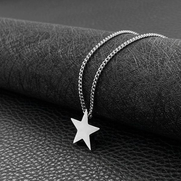 star necklace mens chains on the neck pendant stainless steel hip hop jewellery 2021 gifts for male accessory necklaces, Silver
star necklace mens chains on the neck pendant stainless steel hip hop jewellery 2021 gifts for male accessory necklaces, Silver